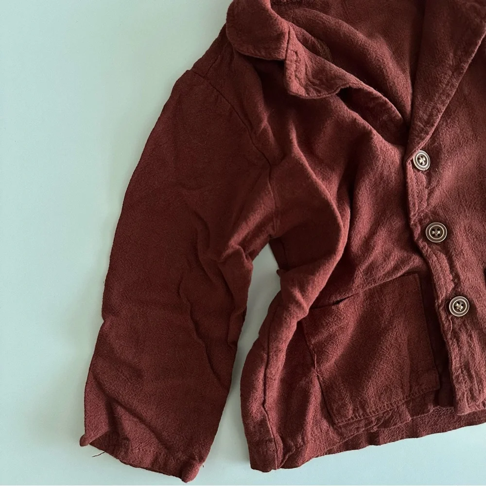 Toddler Rust Colored Long Woven Set Size 2T